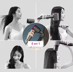 Professional 5-in-1 Hair Dryer by Cecodadi with Cool Shot Function, 2000W Power, Lightweight Design, and Thermoregulation for Fast Drying and Smoothing; Ideal for Straightening Hair, Low Noise Operation.