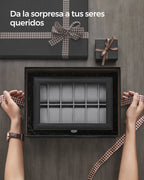 SONGMICS Watch Box with 12 Compartments, High-Quality PU Material, Soft Velvet Lining, Metal Closure, Transparent Glass Lid for Easy Access, Ideal for Watch Lovers and Storage Organization, Dimensions 20.2 x 30.2 x 7.8 cm.