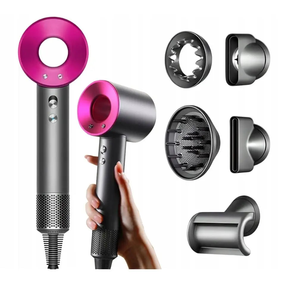 Professional 5-in-1 Hair Dryer by Cecodadi with Cool Shot Function, 2000W Power, Lightweight Design, and Thermoregulation for Fast Drying and Smoothing; Ideal for Straightening Hair, Low Noise Operation.