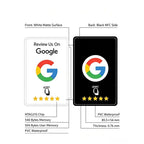 100Pcs Black Premium Wear‑Resistant Matte Finish Reusable Google Review Tap NFC Card Programmable NFC Tap Card User‑Friendly