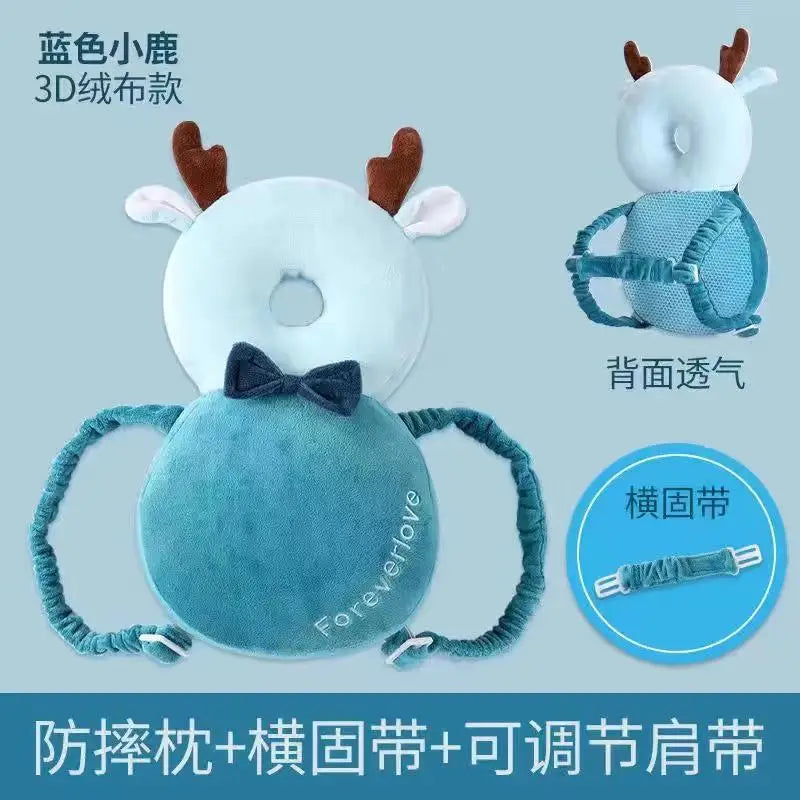 Cute Cartoon Baby Head Back Protector Kids Safe Protect Pillows Learn Walk Head Protector Cushion Anti Fall Backward Cap Carry